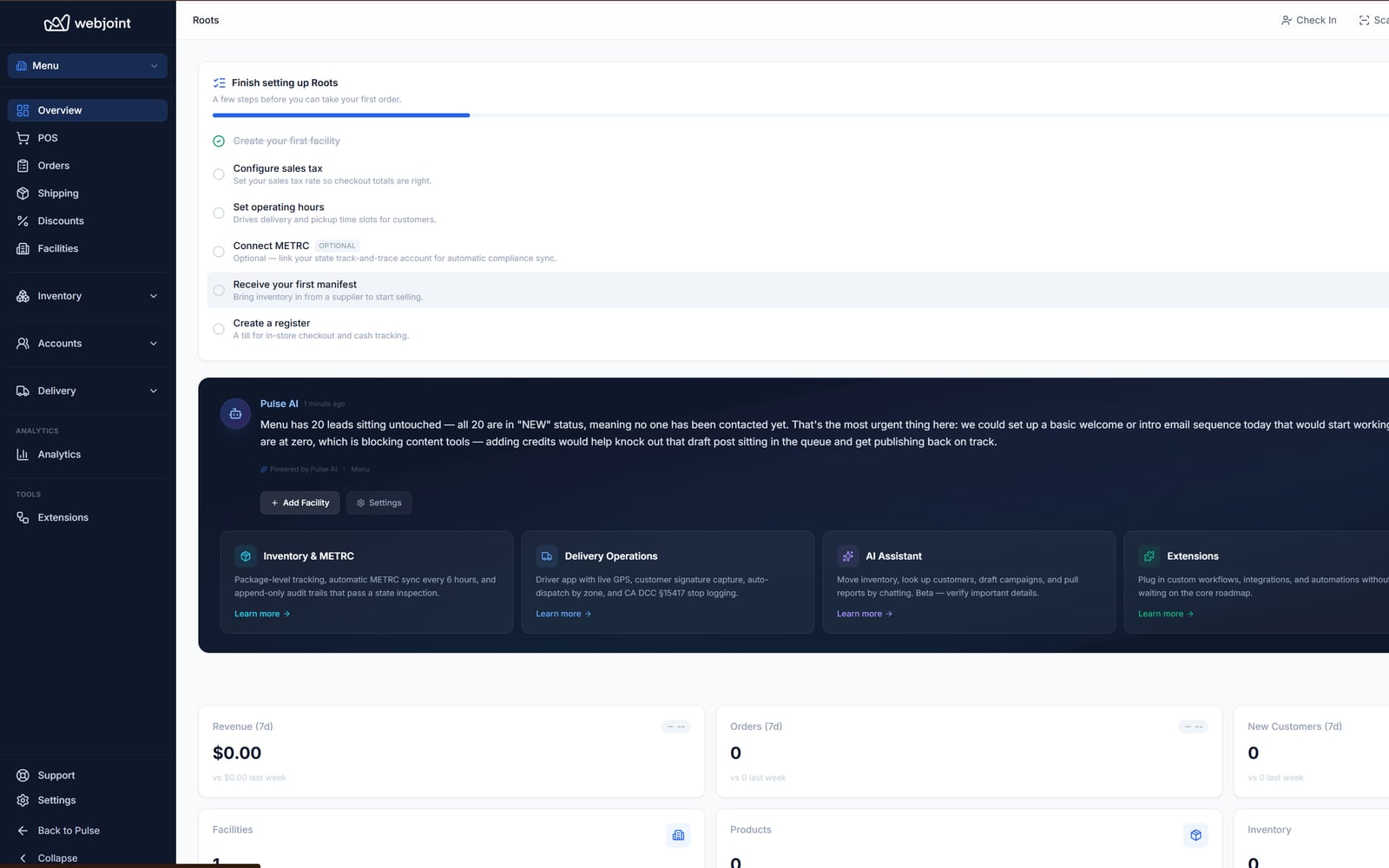 Roots POS — product screenshot